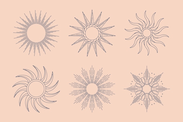 手描きの太陽の概要図
