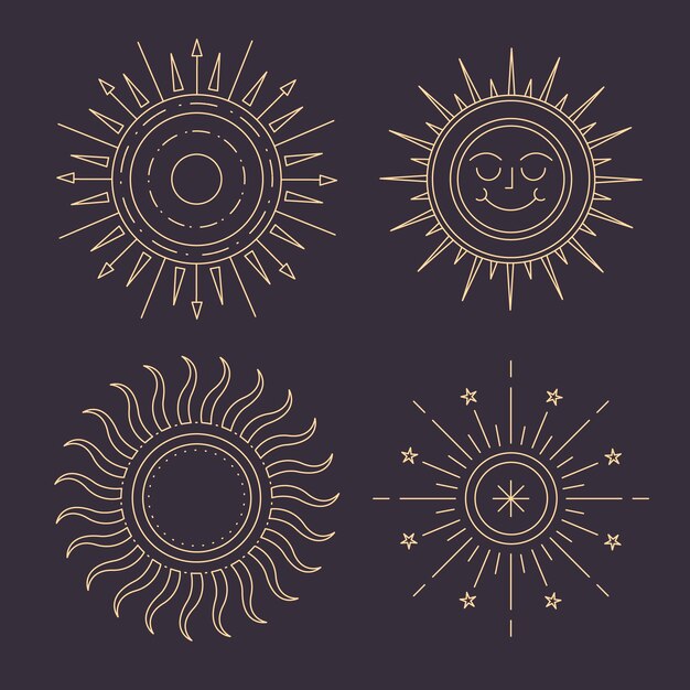 手描きの太陽の概要図