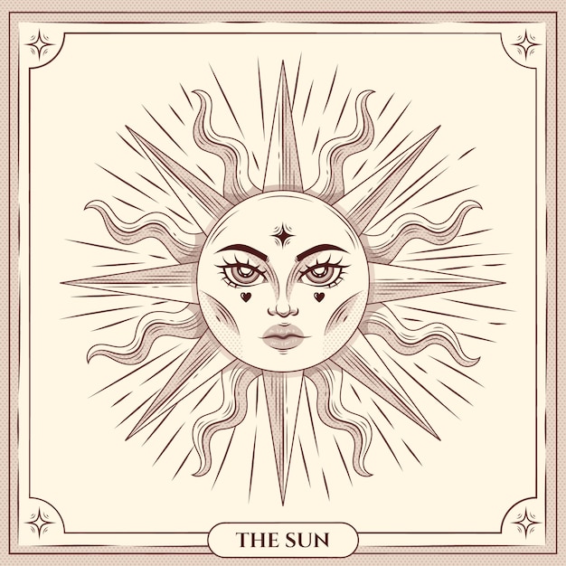 Free vector hand drawn sun outline illustration