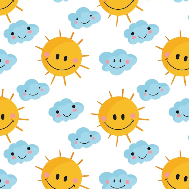 Free vector hand drawn sun pattern