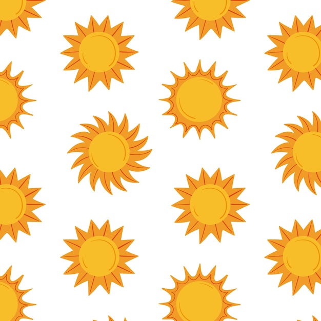 Hand drawn sun pattern – Vector Templates