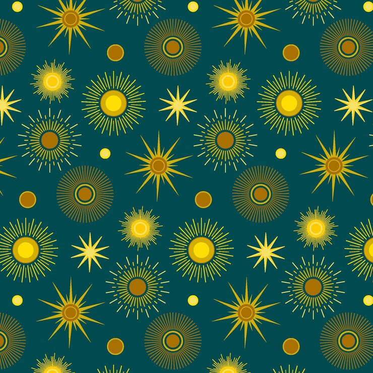 Free Vector hand drawn sun pattern