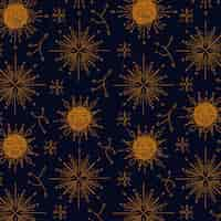 Free vector hand drawn sun pattern