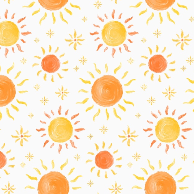 Hand drawn sun pattern