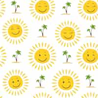 Free vector hand drawn sun pattern