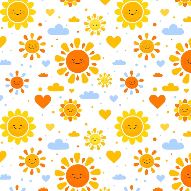 Free vector hand drawn sun pattern