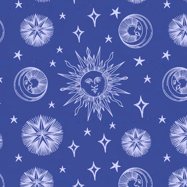 Free vector hand drawn sun pattern