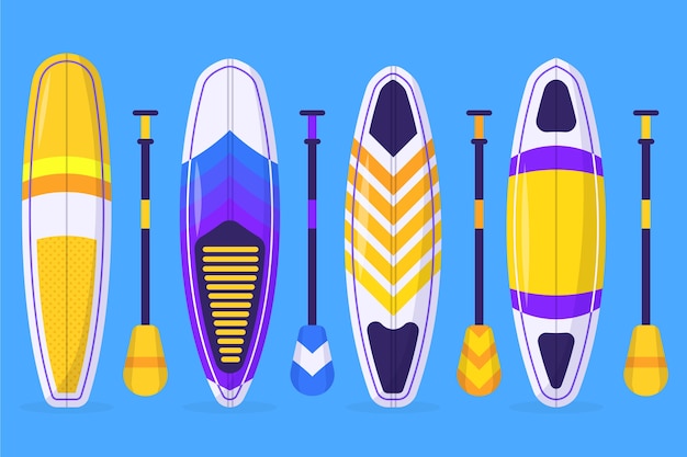 Free vector hand drawn  sup board collection