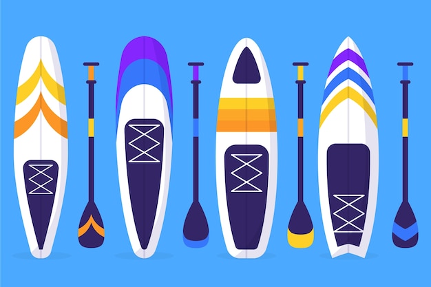Free vector hand drawn  sup board collection