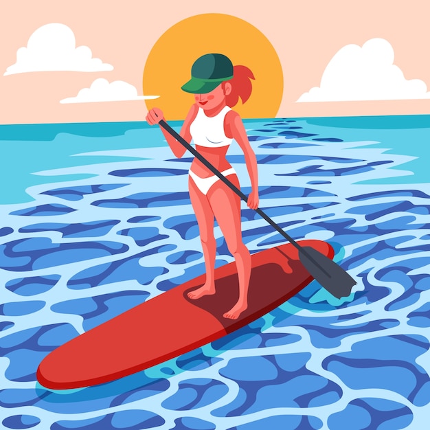 Free vector hand drawn sup illustration