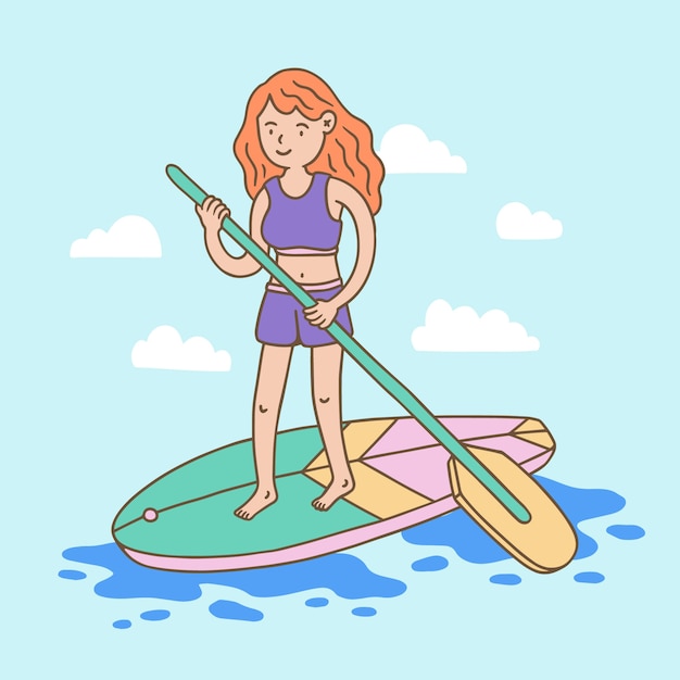 Hand drawn sup illustration