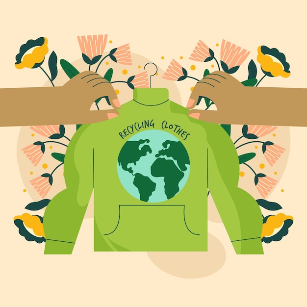 Free vector hand drawn sustainable fashion concept