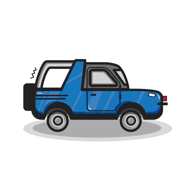 Free vector hand drawn suv car illustration