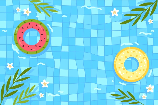 Free vector hand drawn swimming pool background