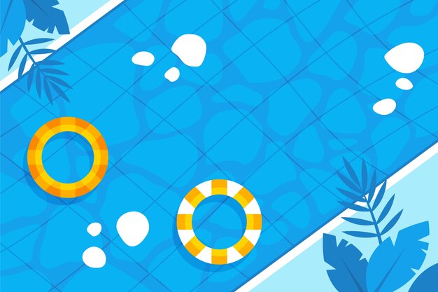 Hand drawn swimming pool background
