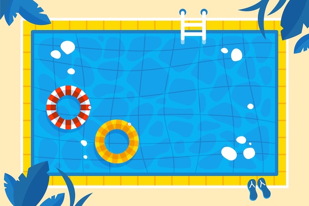 Fondo della piscina disegnato a mano