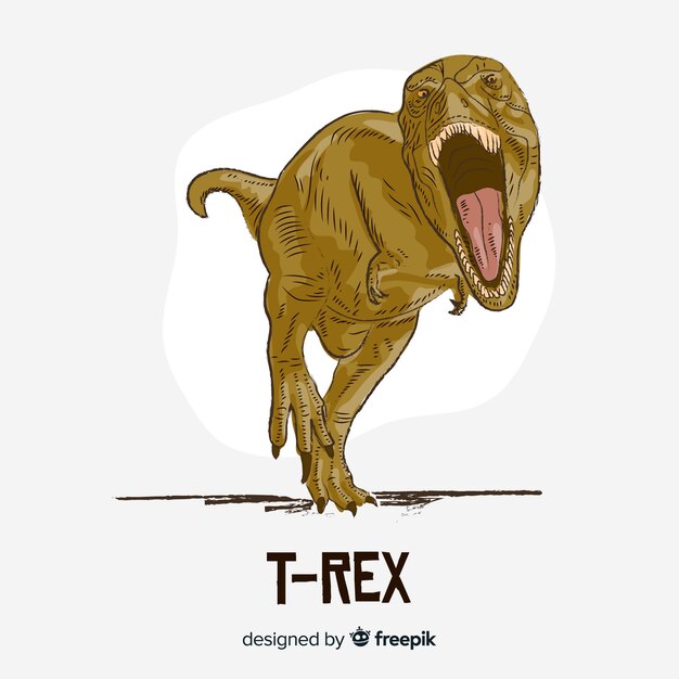 Ручной обращается фон T-Rex