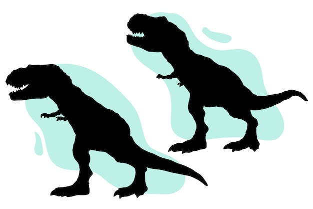 Silhouette di t-rex disegnata a mano