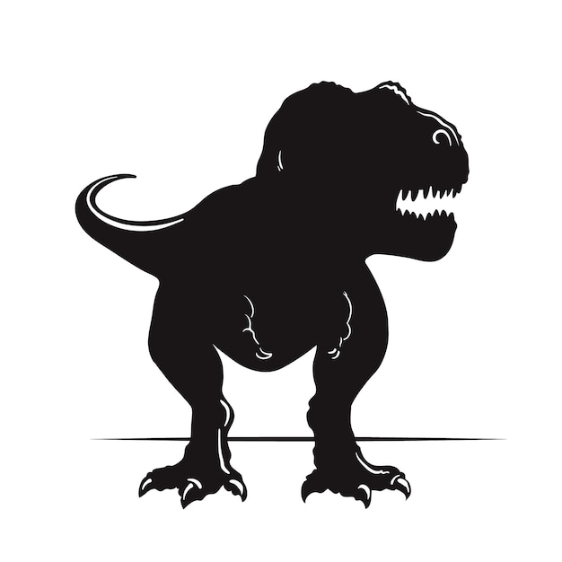 Free vector hand drawn  t-rex silhouette