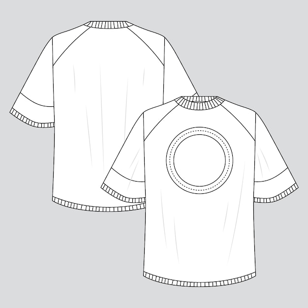 Free vector hand drawn t-shirt outline illustration