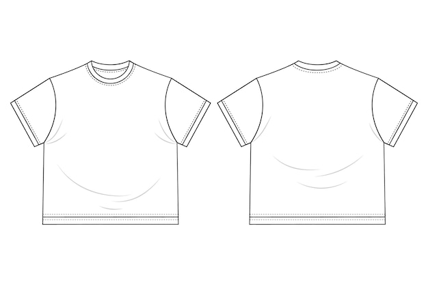 Hand drawn t-shirt outline illustration