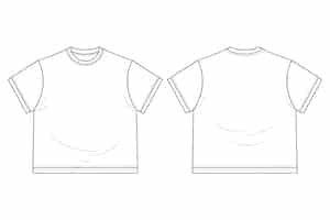 Free vector hand drawn t-shirt outline illustration