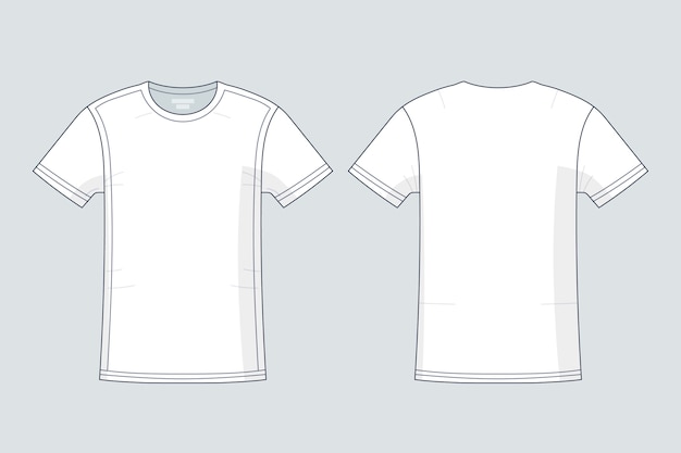 Hand drawn t-shirt outline illustration