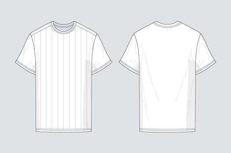 Free Vector hand drawn t-shirt outline illustration