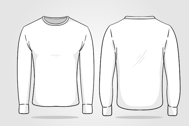 Free vector hand drawn t-shirt outline illustration