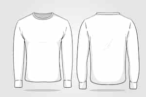 Free vector hand drawn t-shirt outline illustration