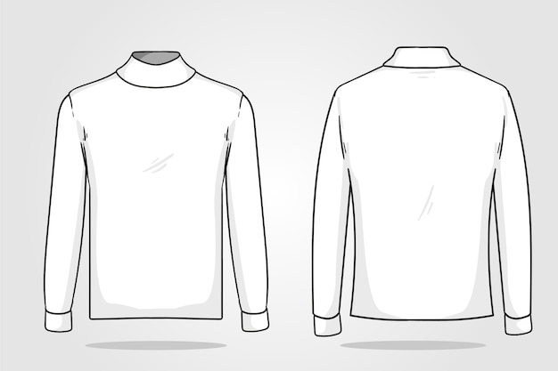 Hand drawn t-shirt outline illustration