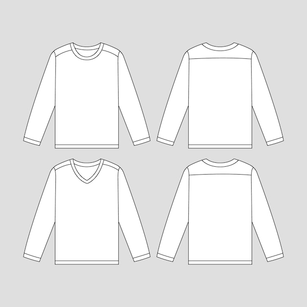 Free vector hand drawn t-shirt outline illustration