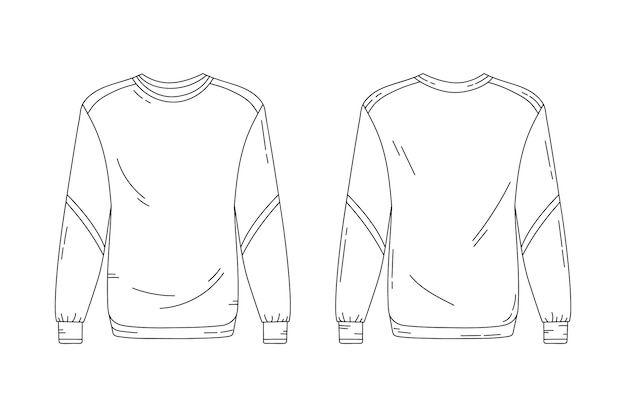 Long sleeve shirt template Vectors & Illustrations for Free Download ...