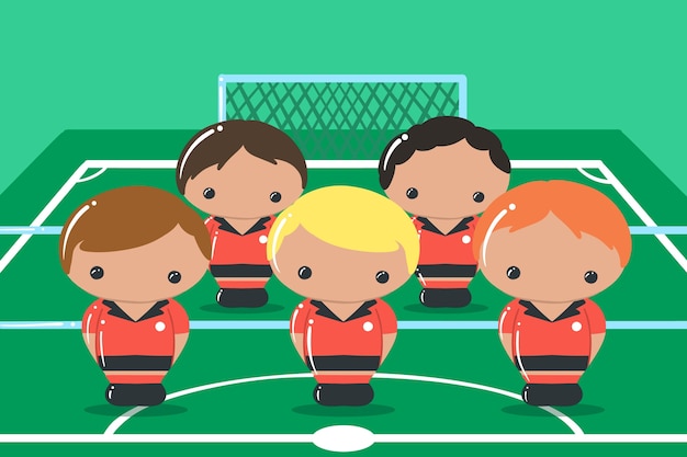 Free vector hand drawn table football  illustration