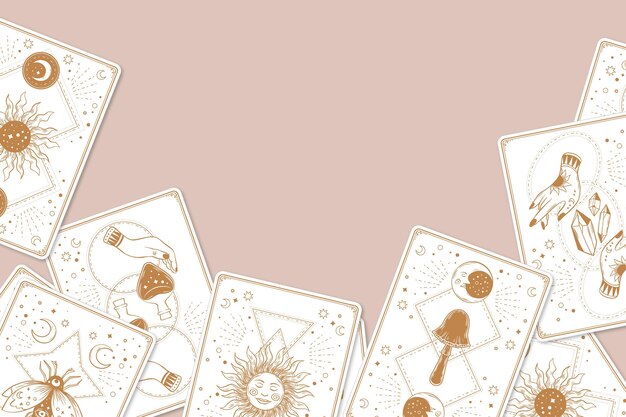 Hand drawn tarot cards background