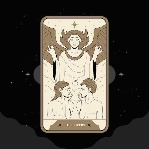 Free vector hand drawn tarot cards illustration