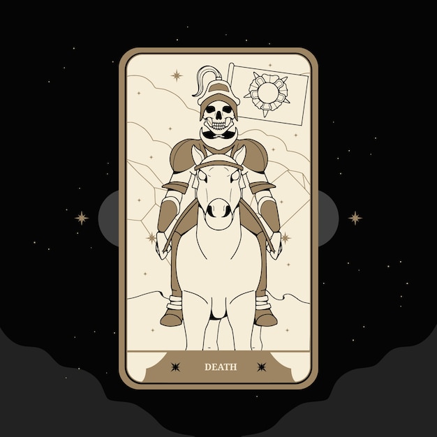 Hand drawn tarot cards illustration