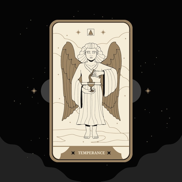 Hand drawn tarot cards illustration