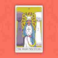 Free vector hand drawn tarot cards illustration