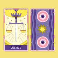 Free vector hand drawn tarot cards illustration