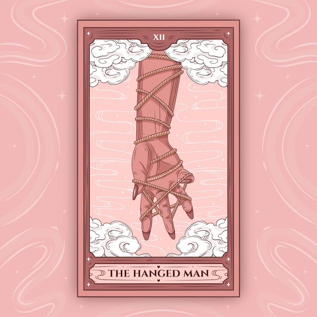 Hand drawn tarot cards illustration