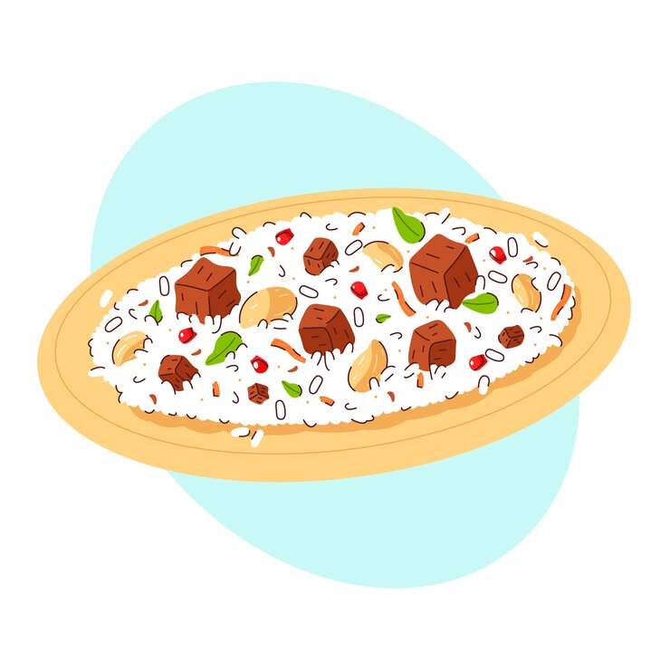Free Vector hand drawn tasty pilaf illustration