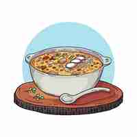 Free vector hand drawn tasty pozole illustration