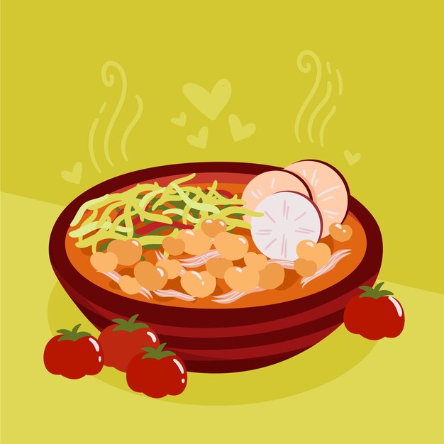 手描きのおいしいポソレイラスト