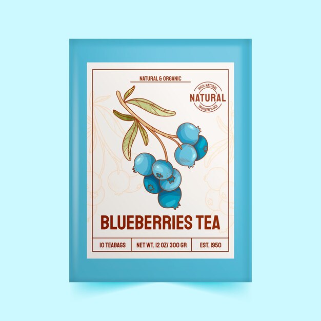 Free vector hand drawn  tea label template