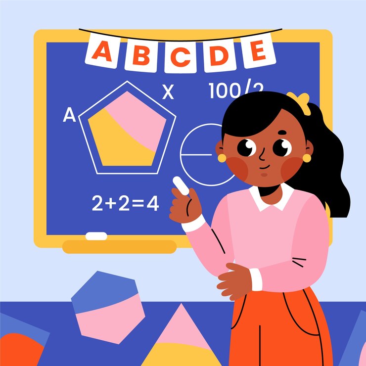 Free Vector hand drawn teacher cartoon illustration