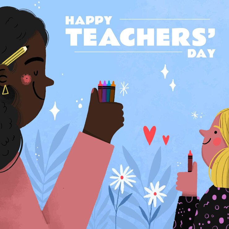Free Vector hand drawn teachers' day illustration