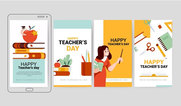 Коллекция историй instagram день учителя