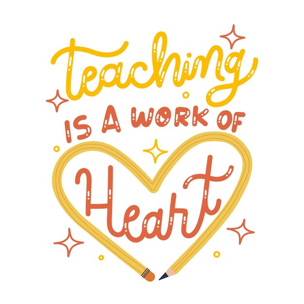 Hand drawn teachers' day lettering