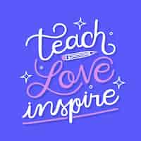 Free vector hand drawn teachers' day lettering